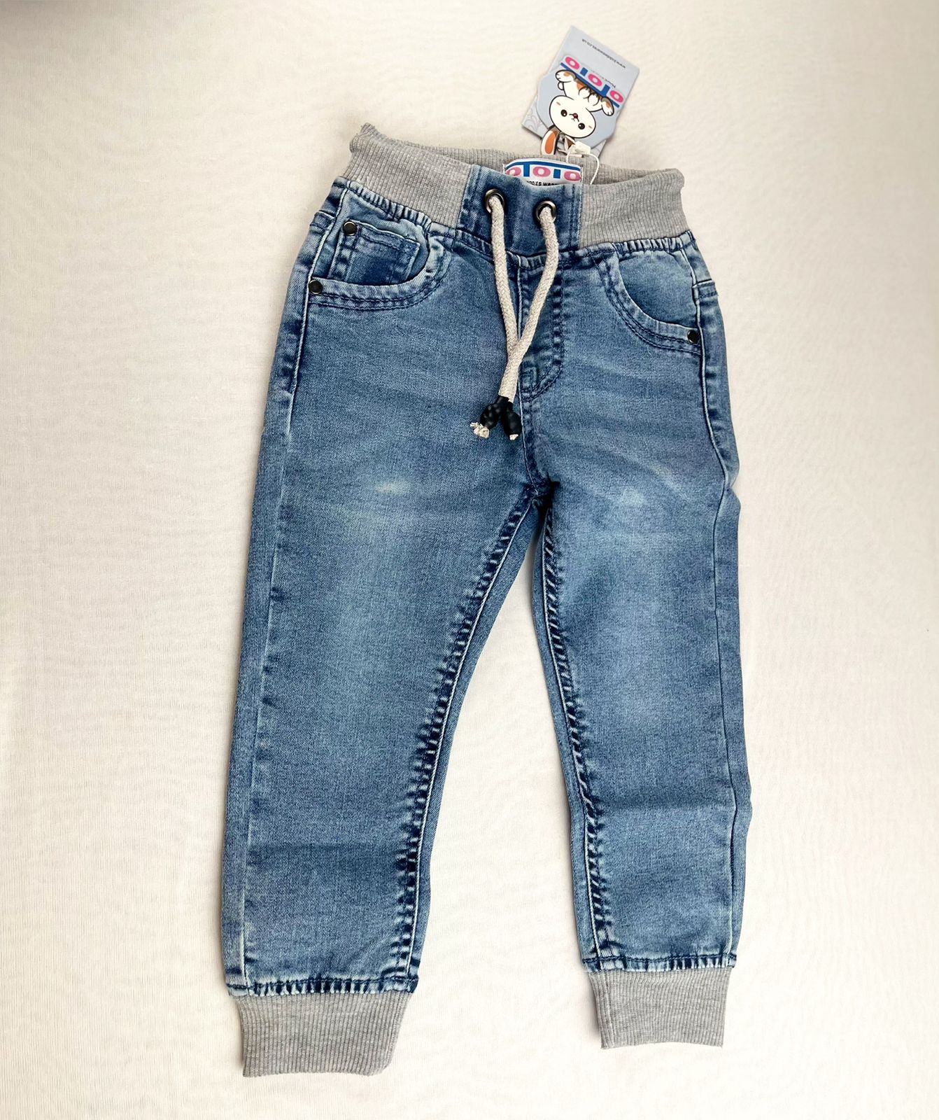 Denim jeans pant with ash border